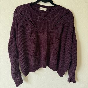 Altar'd State Deep Purple Knit Sweater